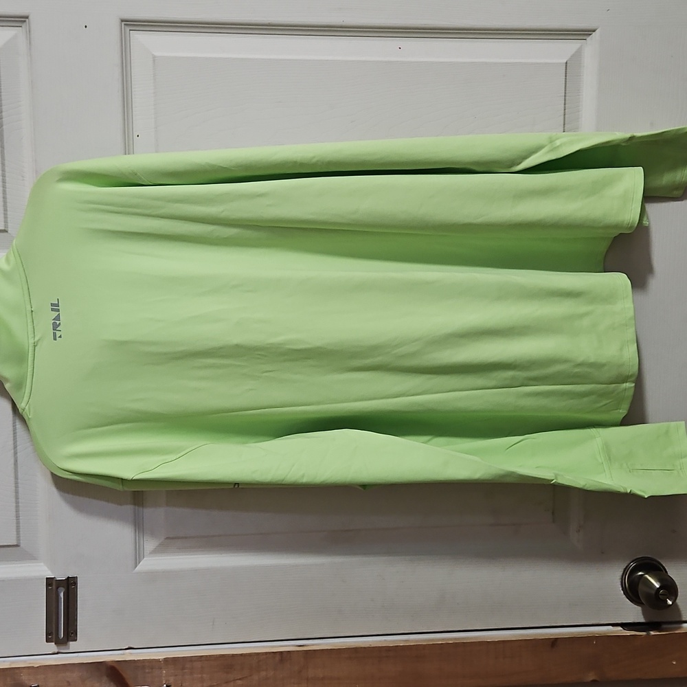 UNDER ARMOUR MEN'S TRAIL RUN 1/4 ZIP ATHLETIC TOP: NEON GREEN: NEW WITH TAGS: XL - Picture 5 of 6